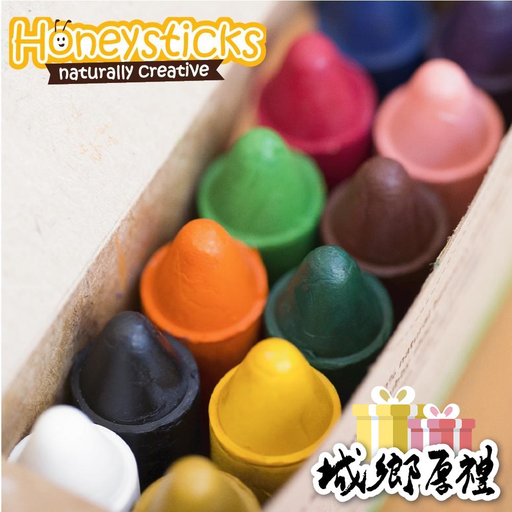 【壽滿趣-Honey Sticks】純天然蜂蠟無毒蠟筆-1歲以上寶寶適用-12色矮胖型-細節圖2