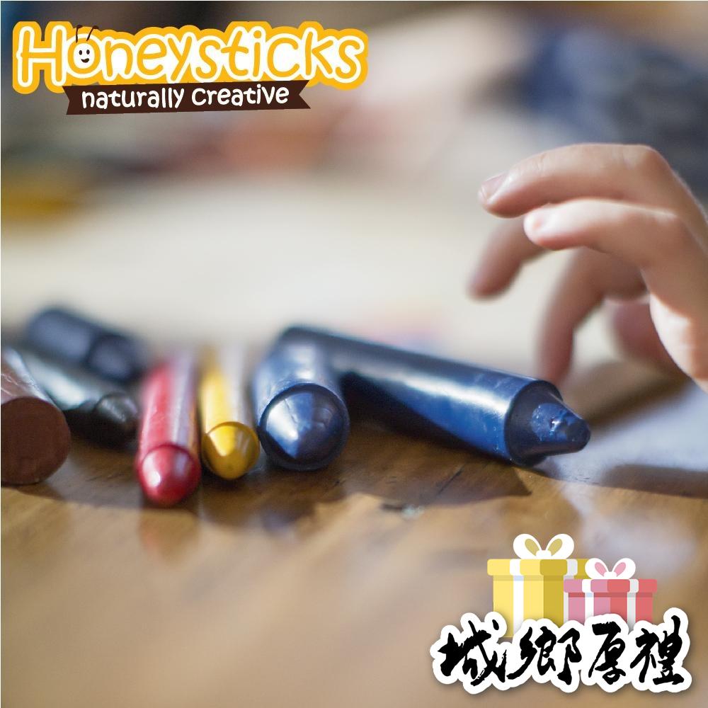 【壽滿趣-Honey Sticks】純天然蜂蠟無毒蠟筆-3歲以上幼童適用-6色高胖型-細節圖2