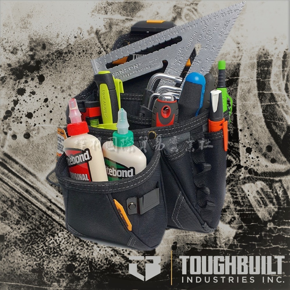 『快扣式腰包系列 』【TB-CT-01】美國 托比爾 TOUGHBUILT  多層大口袋槌架包 釘袋 鉗袋 工作袋-細節圖6