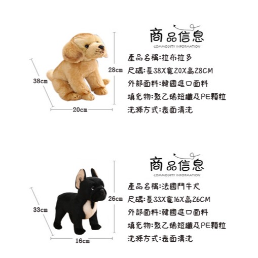 ((台灣現貨))仿真可愛毛絨狗狗拉布拉多 馬爾濟斯犬 比熊犬 博美 邊界牧羊犬公仔玩具擺件安撫娃娃 生日禮物 聖誕節禮物-細節圖11
