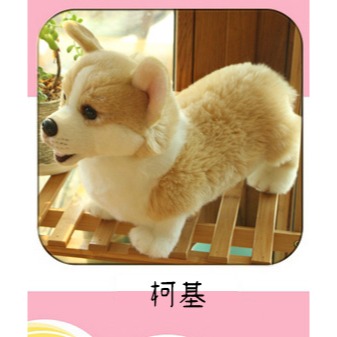 ((台灣現貨))仿真可愛毛絨狗狗拉布拉多 馬爾濟斯犬 比熊犬 博美 邊界牧羊犬公仔玩具擺件安撫娃娃 生日禮物 聖誕節禮物-規格圖11