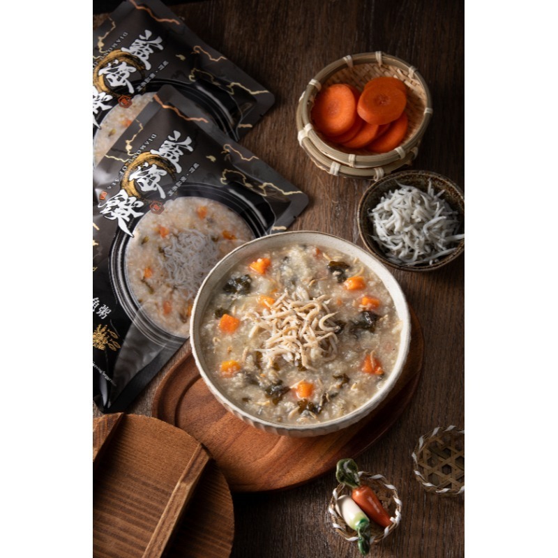 藍海饌 鮑片玉米雞肉粥(1入裝)/吻仔魚海帶蘿蔔粥(1入裝)-細節圖4