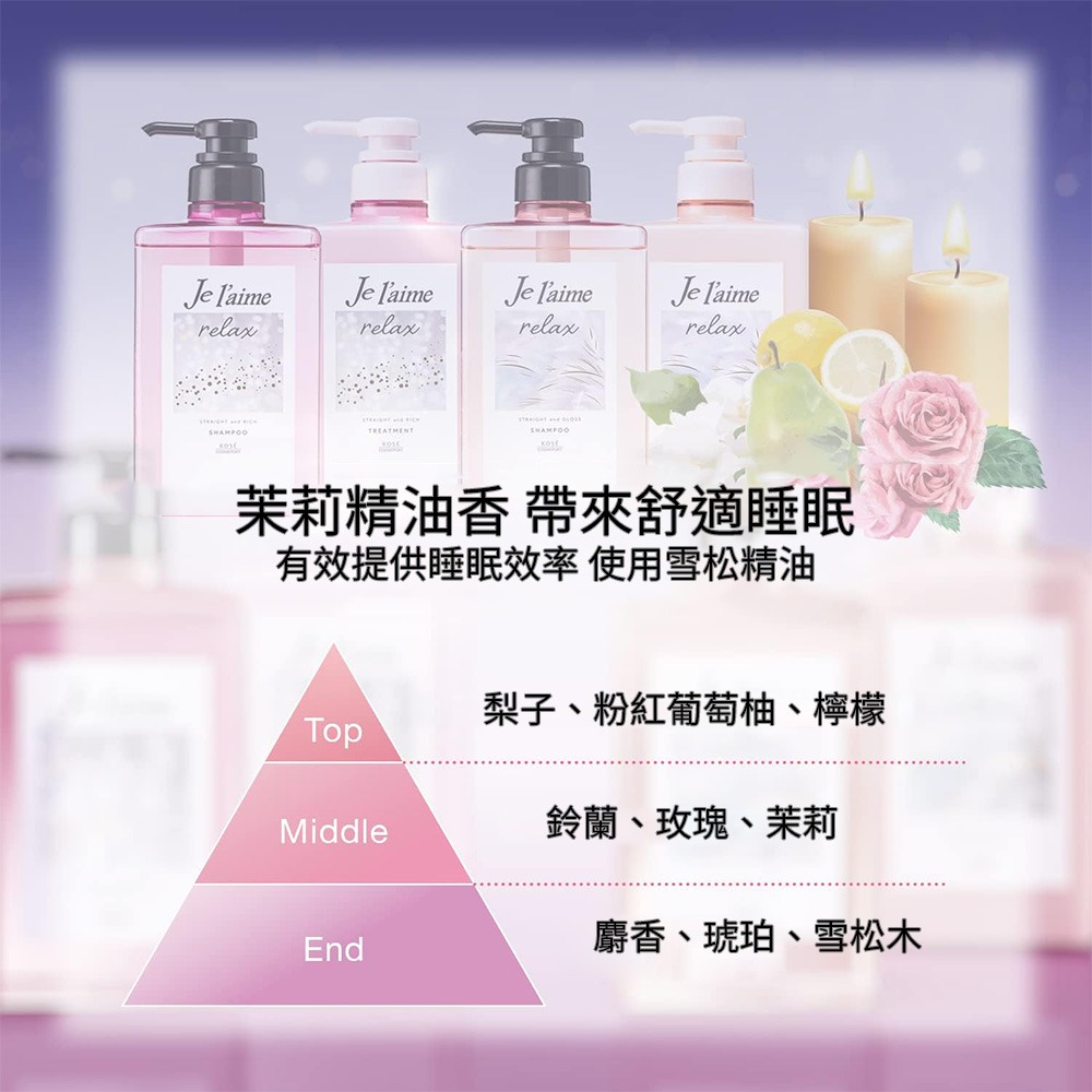 [快速出貨] KOSE Je L’aime 夜間修護洗髮精 /潤髮乳 480ML | 洗沐用品 | ON LIFE-細節圖3