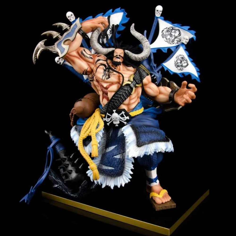 台灣現貨 有貨就出 海賊王 航海王 GK POP 天獅 百獸 四皇 獸王 凱多 公仔 景品 百鬼之王 Kaido 雕像-細節圖2
