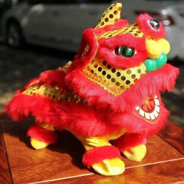 台灣現貨 極速出貨 可愛 喜氣 電動 招財 紅 白 黃 醒獅 舞獅 跳舞 玩具 禮品 元宵 燈籠 新春 開市 祈福 好物-細節圖7