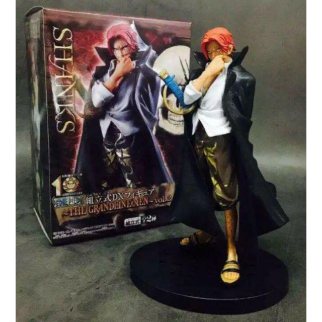 台灣現貨 當日出貨 航海王 海賊王 DX DXF 組立 四皇 香克斯 少年 摸下巴 紅髮 傑克  景品 公仔 雕像-細節圖4