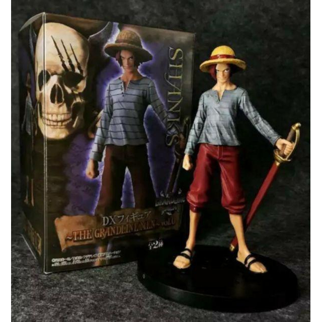 台灣現貨 當日出貨 航海王 海賊王 DX DXF 組立 四皇 香克斯 少年 摸下巴 紅髮 傑克  景品 公仔 雕像-細節圖5