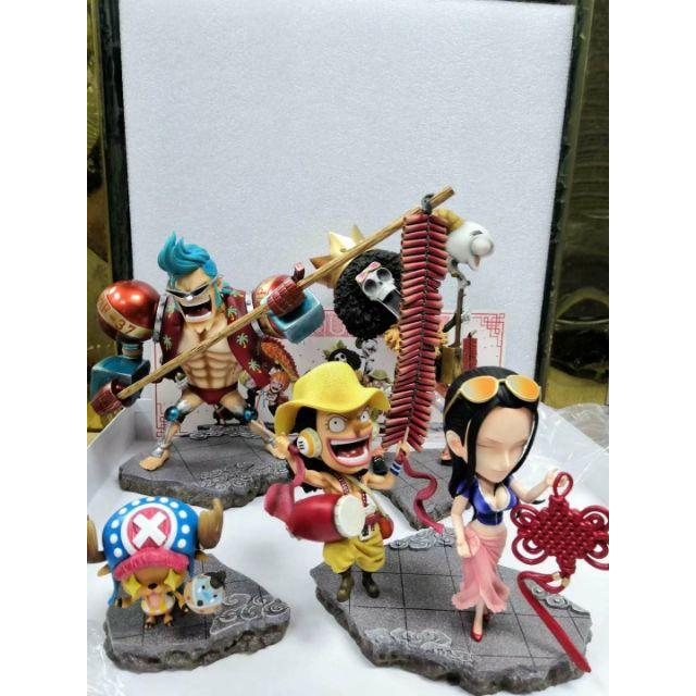 大全套10款 台灣現貨 海賊王 航海王 新春 春祭 路飛 索隆 山治 黑足 草帽海賊團 春節 舞龍 舞獅 公仔 景品-細節圖3