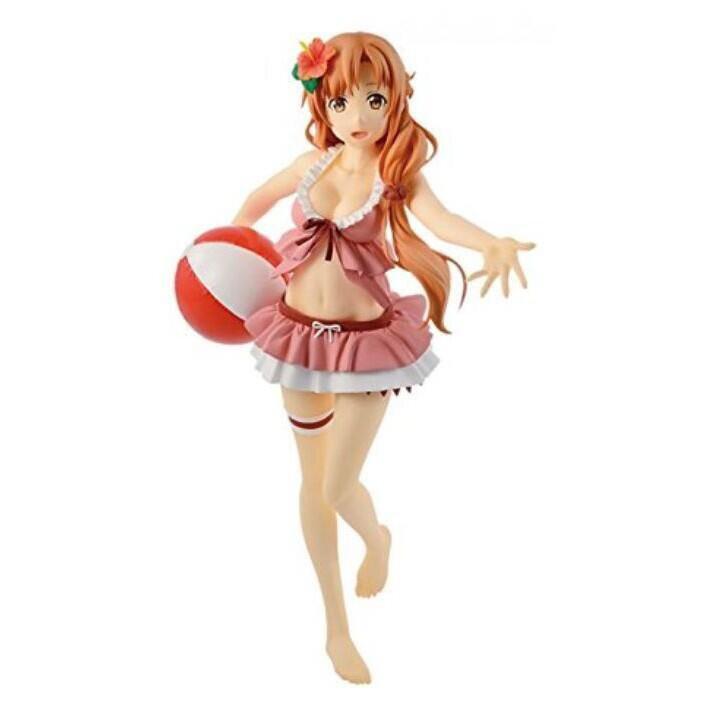 台灣現貨 刀劍神域 劇場版 SAO EXQ 亞絲娜 結城明日奈 海灘球 冰棒 藍 紅 比基尼 水著 泳裝 公仔 景品-細節圖4