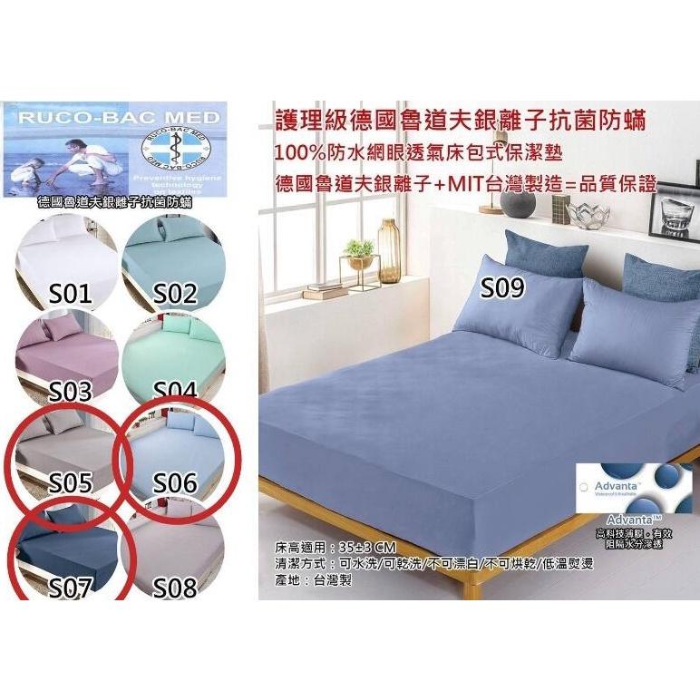 台灣現貨 當日出貨 雙人 MIT 台灣製造 德國 魯道夫 銀離子 護理級 抗菌 防蟎 床包 高透氣 防水 防滲 保潔墊-細節圖2