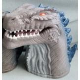 買一送一 值得珍藏 超經典 絕版 大製作 電影 酷斯拉 哥吉拉 Godzilla 頭像 大型 軟膠 手偶 紀念 玩具