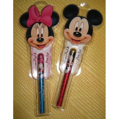 【紫微小舖】 Disney 迪士尼 米老鼠 米奇 + 米妮 便條紙 原子筆 禮品 組合