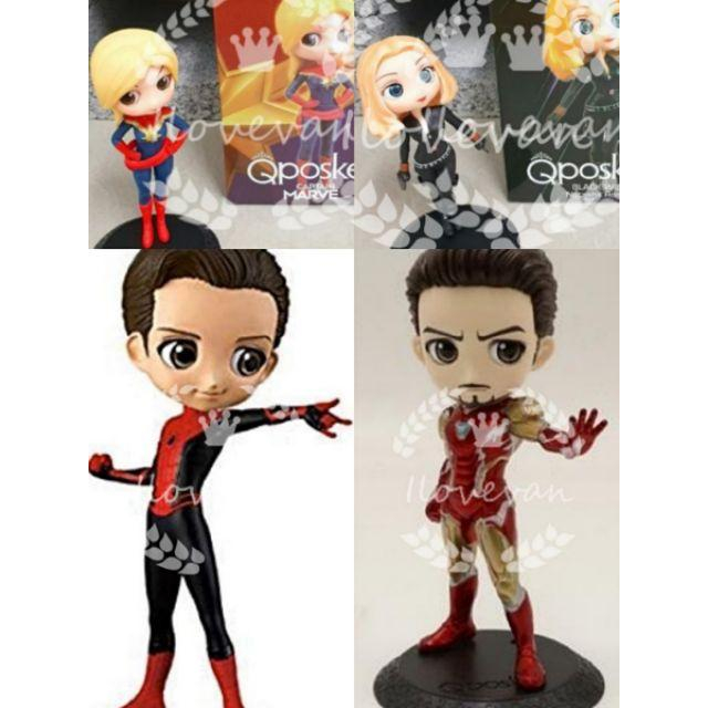現貨 當日出貨 Qposket Mavel 漫威 復仇者聯盟 Q版 大眼睛 驚奇隊長 黑寡婦 蜘蛛人 鋼鐵人 公仔 景品-細節圖2