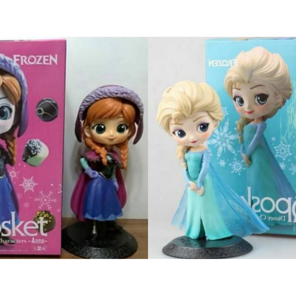 台灣現貨 當日出貨 迪士尼 冰雪奇緣 Qposket 禮服 安娜 愛莎 艾莎 雪寶 阿拉丁 Q版 公仔 景品 扭蛋 盒玩-細節圖2