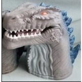 買大送小 值得珍藏 超經典 絕版 大製作 電影 酷斯拉 哥吉拉 Godzilla 頭像 大型 軟膠 手偶 紀念 玩具-細節圖3