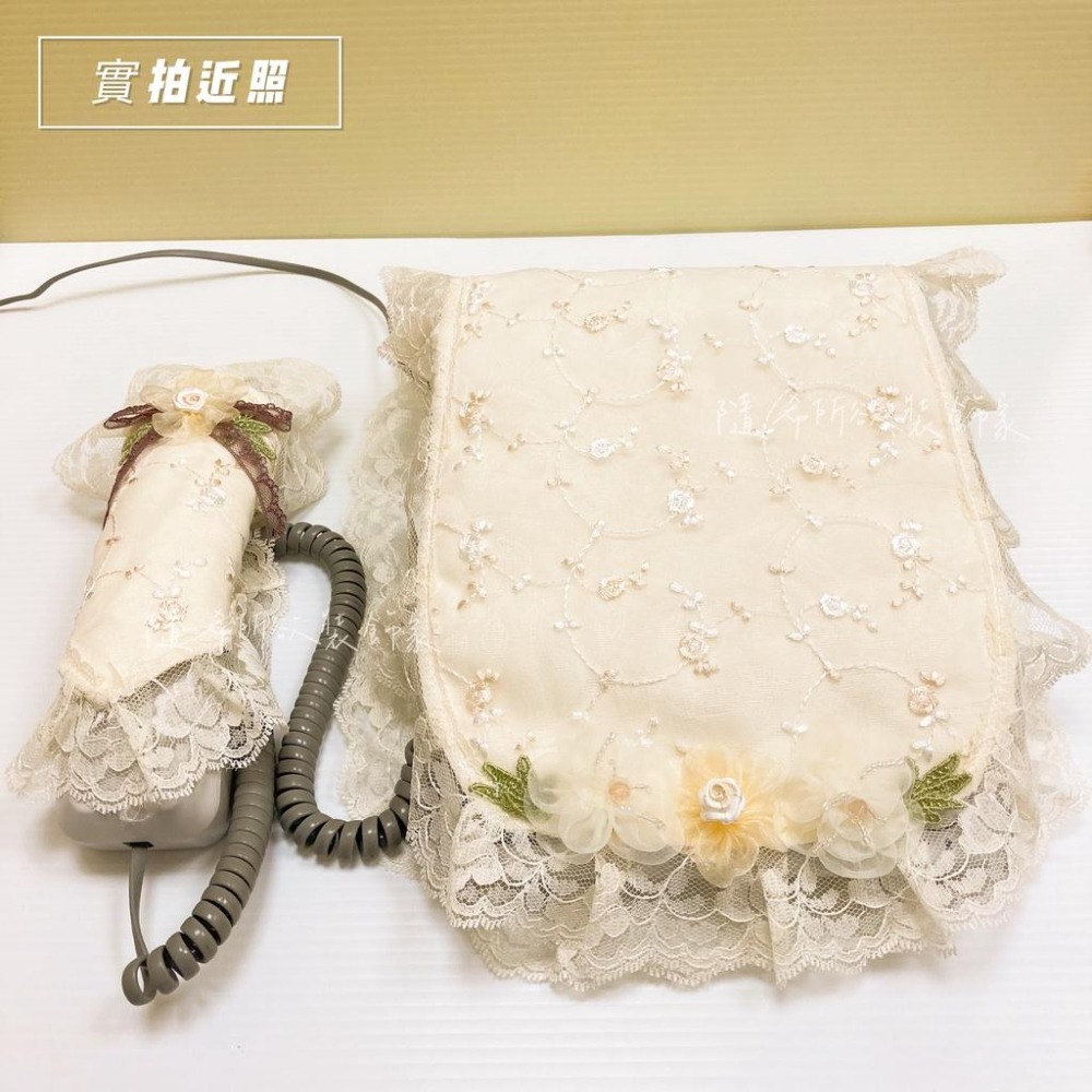 【隨希所欲】✨現貨+預購✨台灣製造 婕蒂蕾絲電話套 電話 電話防塵套 有線電話 防污 公主風 氣質 夢幻 古典 貴婦風-細節圖2