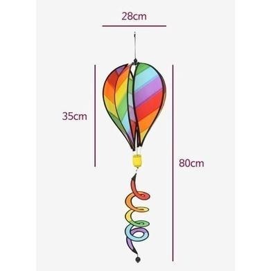 【快速出貨】NOMADE｜諾曼德 彩虹花兒風車熱氣球 掛飾 多層次動態旋轉彩虹瓢蟲大風車 露營佈置-細節圖5