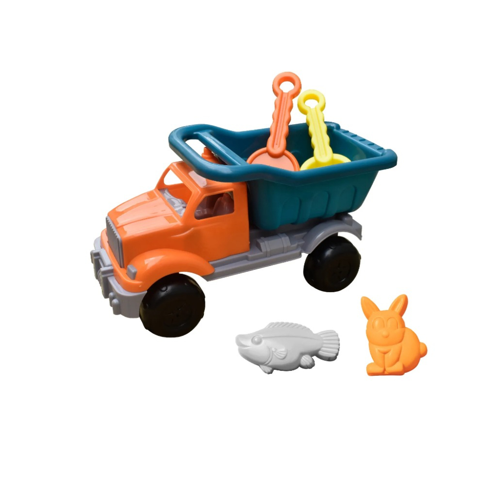 【快速出貨】沙灘貨車 沙灘五件組 沙灘玩具 玩沙工具 挖沙工具 夏日必備 戲水玩具 沙灘玩具車-細節圖2