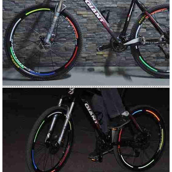 【酷露馬】自行車 車輪反光貼紙 車輪貼紙  可選色 輪框反光貼紙 車輪反光條 輪圈貼紙 夜間反光條 螢光貼紙 BP025-細節圖5