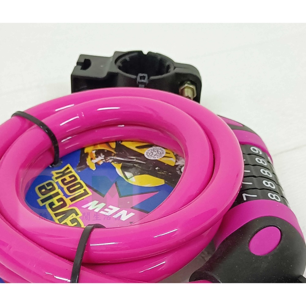 【酷露馬】五位密碼鎖 附固定座 (長120cm) 自行車密碼鎖 機車密碼鎖 5位密碼鎖 單車鎖 機車鎖 BS002-規格圖8