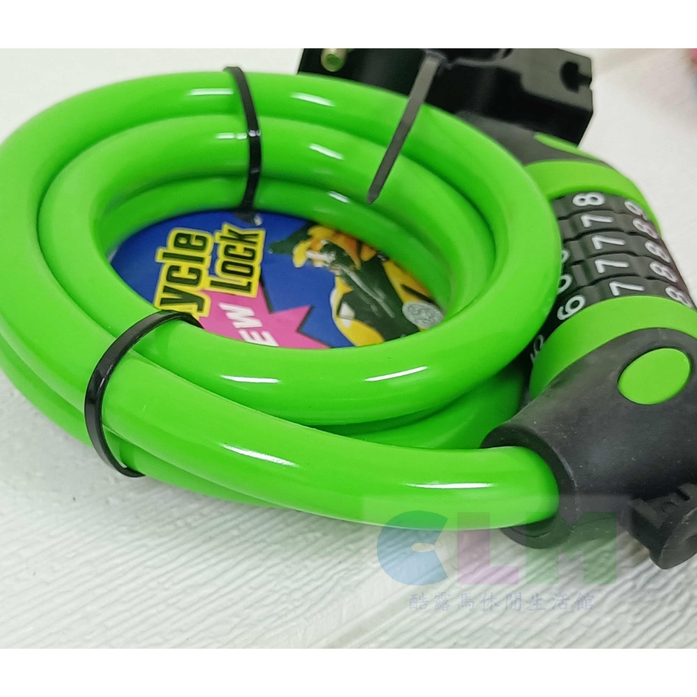 【酷露馬】五位密碼鎖 附固定座 (長120cm) 自行車密碼鎖 機車密碼鎖 5位密碼鎖 單車鎖 機車鎖 BS002-規格圖8