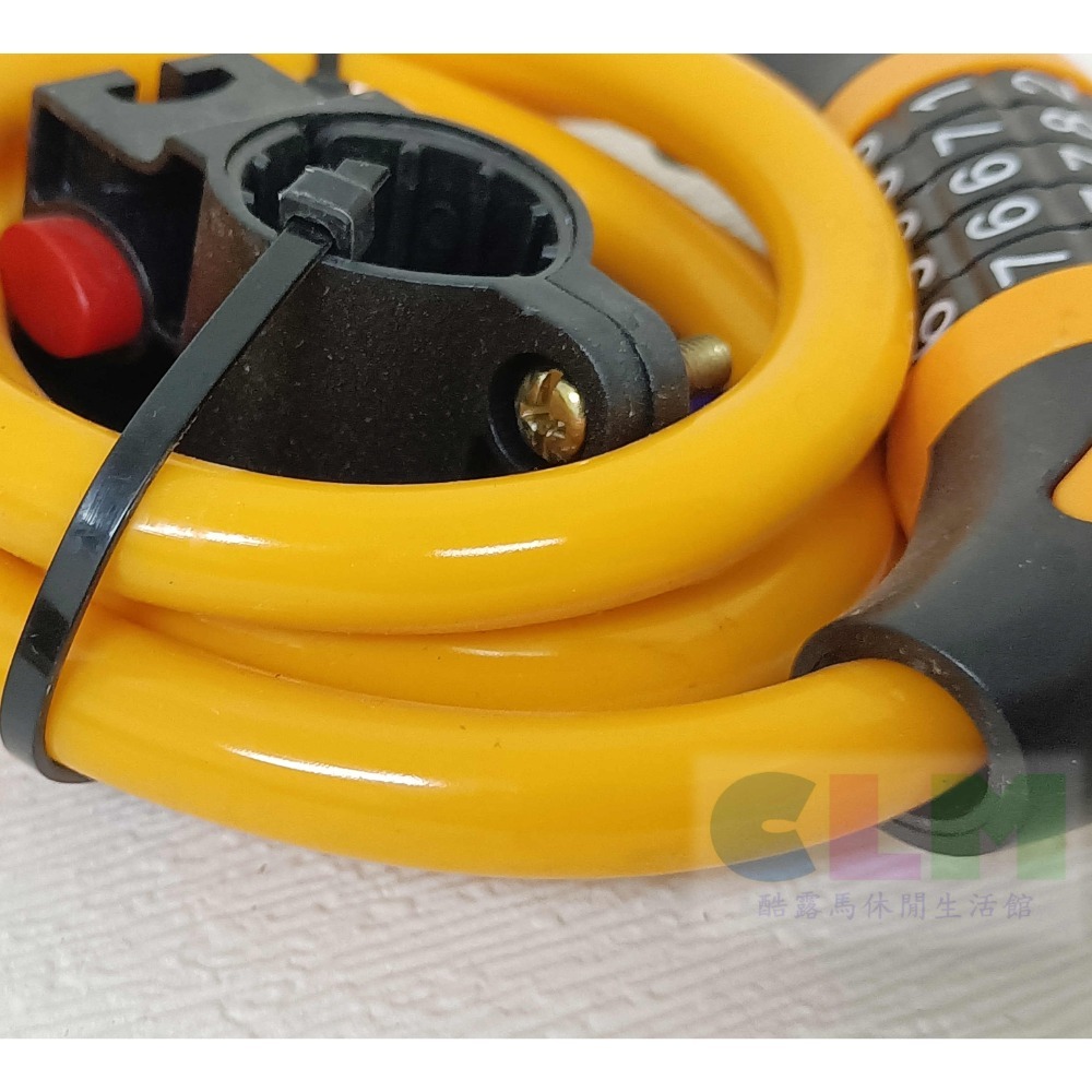 【酷露馬】五位密碼鎖 附固定座 (長120cm) 自行車密碼鎖 機車密碼鎖 5位密碼鎖 單車鎖 機車鎖 BS002-規格圖8