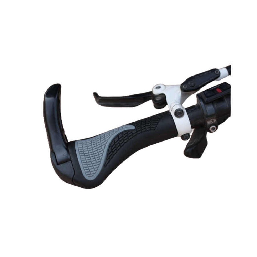 自行車鋁合金 羊角握把 (1對裝)鋁合金握把套 【酷露馬】人體工學肉球握把 牛角把手 自行車把手 單車握把 BP002-細節圖2