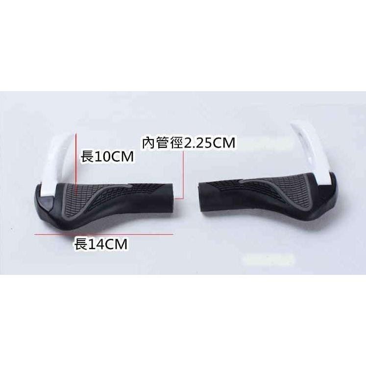 自行車鋁合金 羊角握把 (1對裝)鋁合金握把套 【酷露馬】人體工學肉球握把 牛角把手 自行車把手 單車握把 BP002-細節圖3