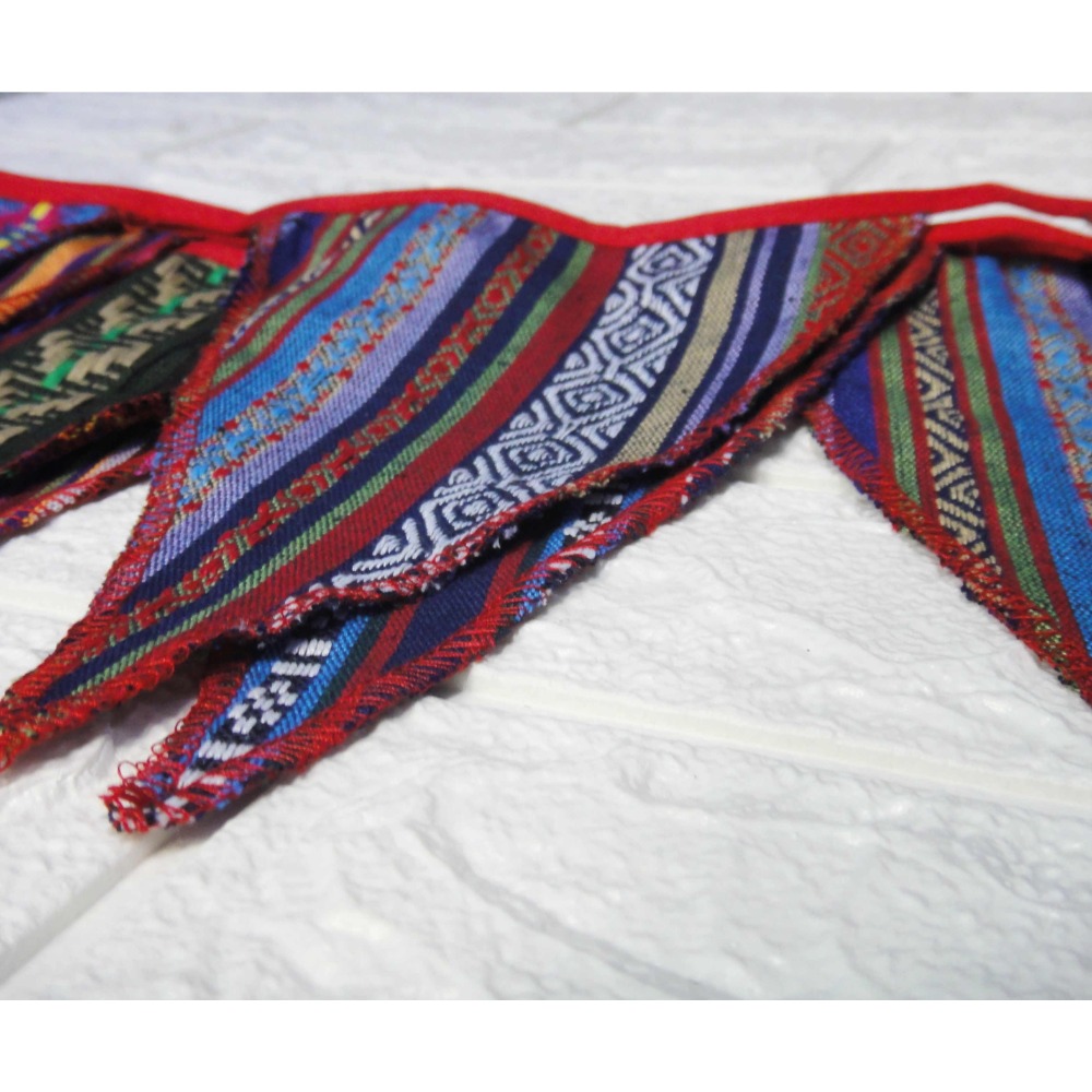 【酷露馬】露營裝飾 棉布雙面三角旗 (12面/條) 露營串旗三角串旗 三角掛旗 裝飾三角旗 棉布三角旗 CH006-規格圖9