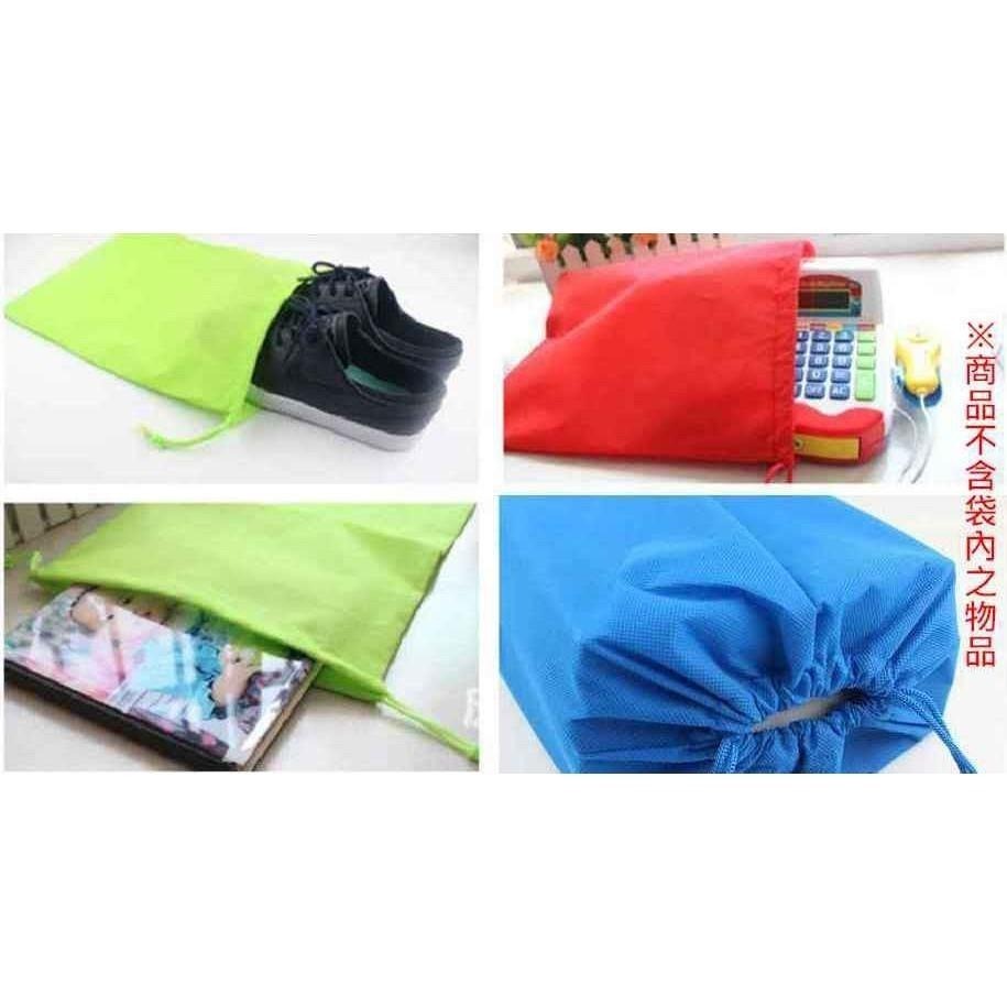 加厚不織布 束口收納袋 (40X30CM) 【酷露馬】旅行收納袋 旅行袋 收納包 旅行包 衣物袋 鞋袋 束口袋TB021-細節圖4