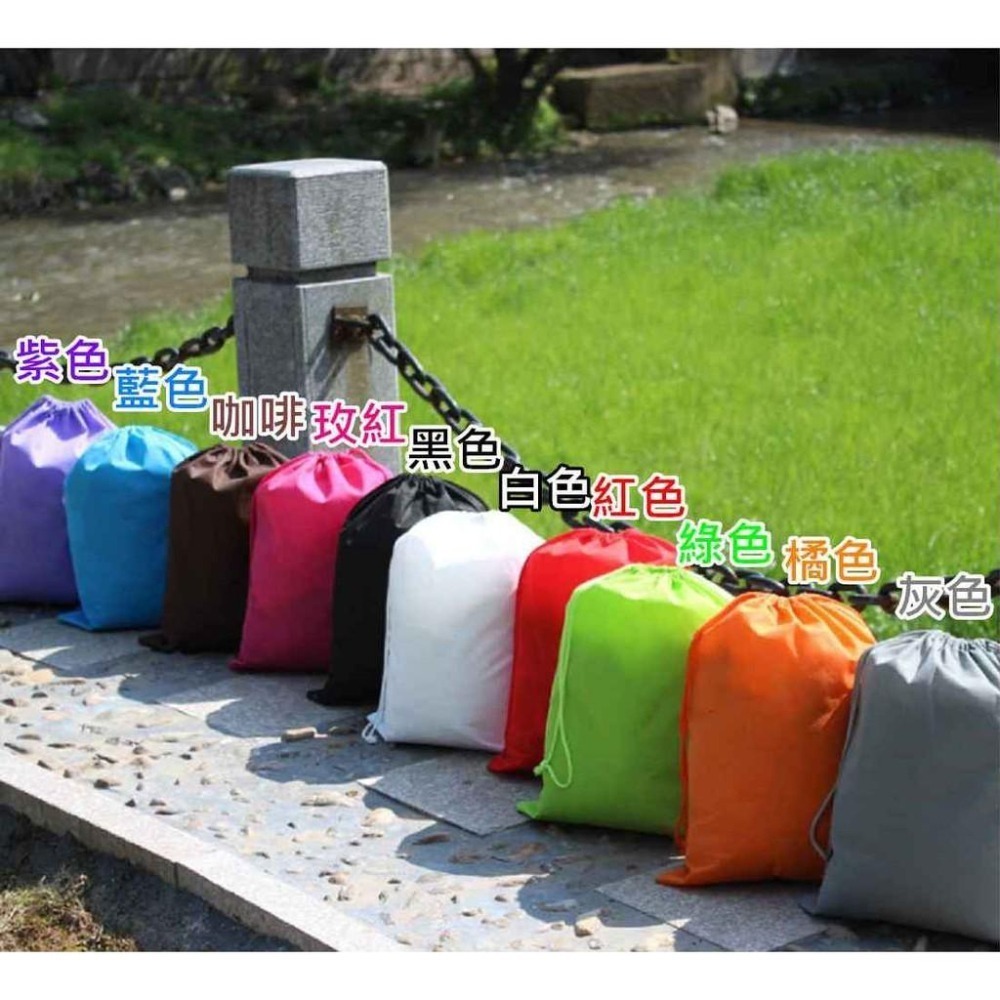 加厚不織布 束口收納袋 (40X30CM) 【酷露馬】旅行收納袋 旅行袋 收納包 旅行包 衣物袋 鞋袋 束口袋TB021-細節圖7