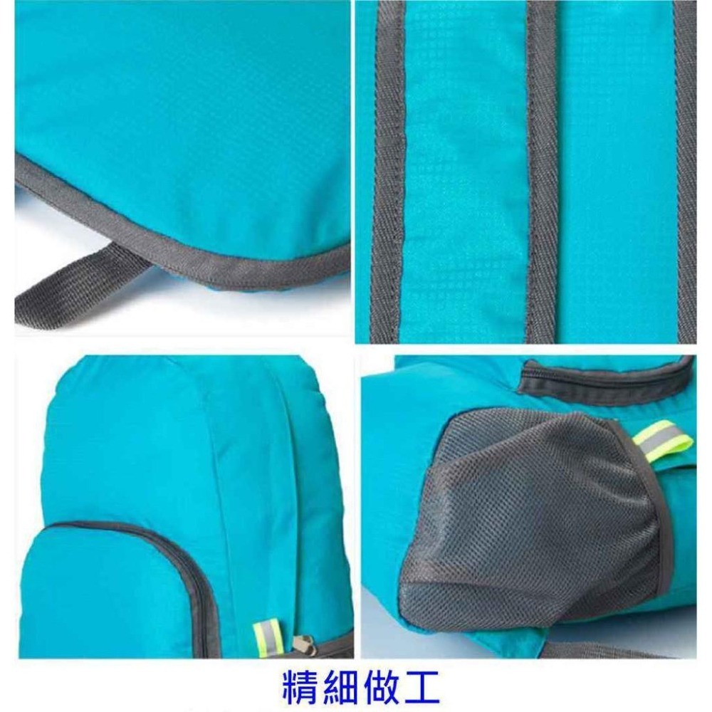 【酷露馬】(輕薄款) 摺疊雙肩後背包 折疊後背包 摺疊收納袋 旅行包 運動背包 雙肩包 雙肩背包  輕量背包 TB027-細節圖4