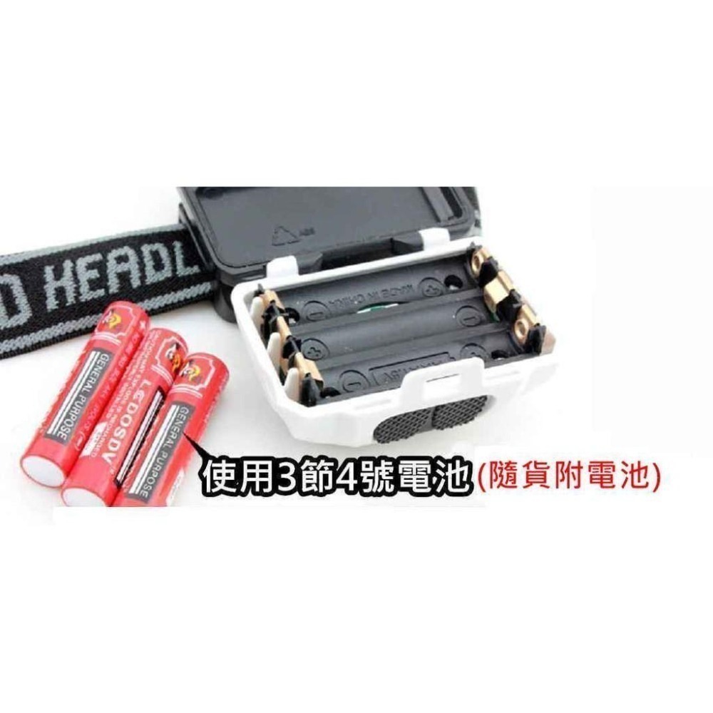 LED強光頭燈  LED頭燈 伸縮頭帶 (附4號電池) 輕量【酷露馬】小頭燈 兒童頭燈 露營燈 LED燈  OL004-細節圖9