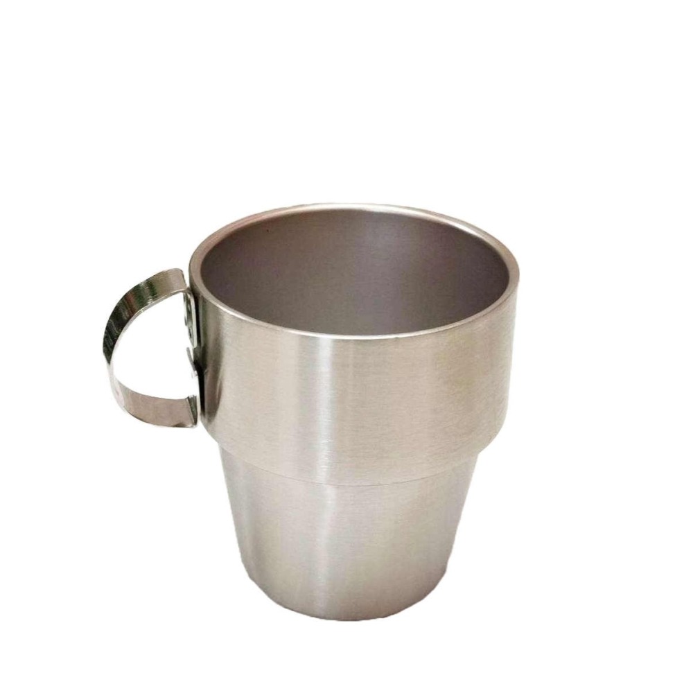 【酷露馬】SUS304不鏽鋼 雙層隔熱杯 (單入) 不鏽鋼杯 疊疊杯 咖啡杯 露營杯 茶杯 水杯 飲料杯 CK041A-細節圖2