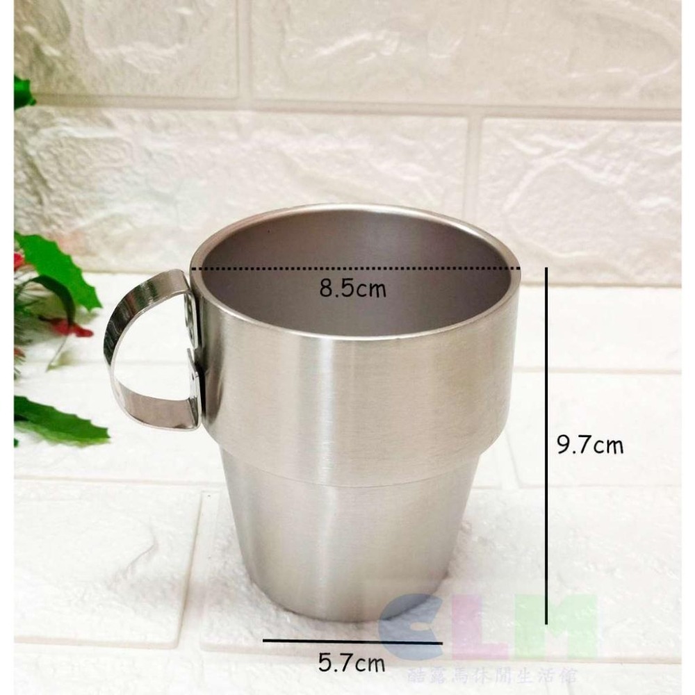 【酷露馬】SUS304不鏽鋼 雙層隔熱杯 (單入) 不鏽鋼杯 疊疊杯 咖啡杯 露營杯 茶杯 水杯 飲料杯 CK041A-細節圖4