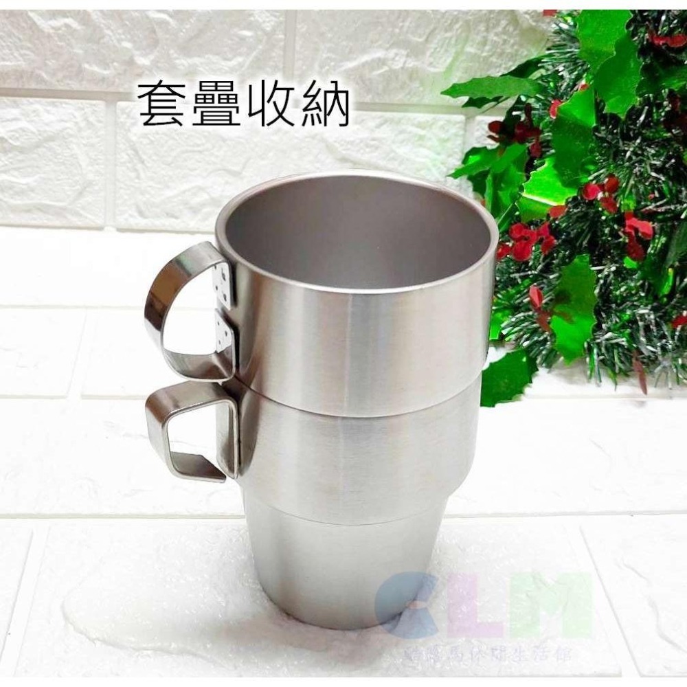 【酷露馬】SUS304不鏽鋼 雙層隔熱杯 (單入) 不鏽鋼杯 疊疊杯 咖啡杯 露營杯 茶杯 水杯 飲料杯 CK041A-細節圖7