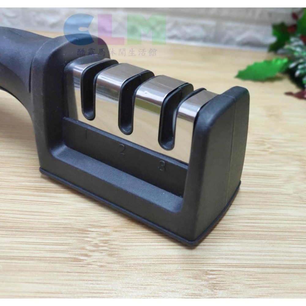 【酷露馬】磨刀器 家用磨刀器 快速磨刀器 廚房磨刀 三段磨刀器 HK055-細節圖6