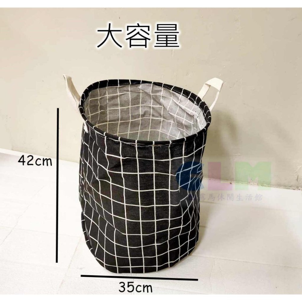 【酷露馬】棉麻洗衣籃 髒衣籃 衣物籃 衣物收納袋 洗衣袋 衣服收納籃 摺疊洗衣籃 衣物回收籃 HS007-細節圖3