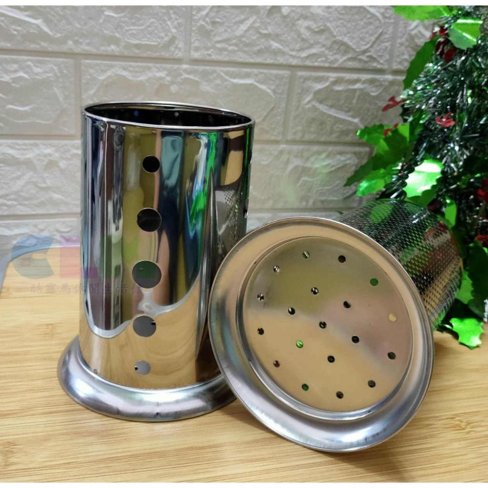 【酷露馬】不鏽鋼筷子筒 瀝水筷子筒 不鏽鋼筷筒 吸管筒 鏽鋼筷子桶 餐具筒 炊具筒 瀝水筷筒 HK053-細節圖4