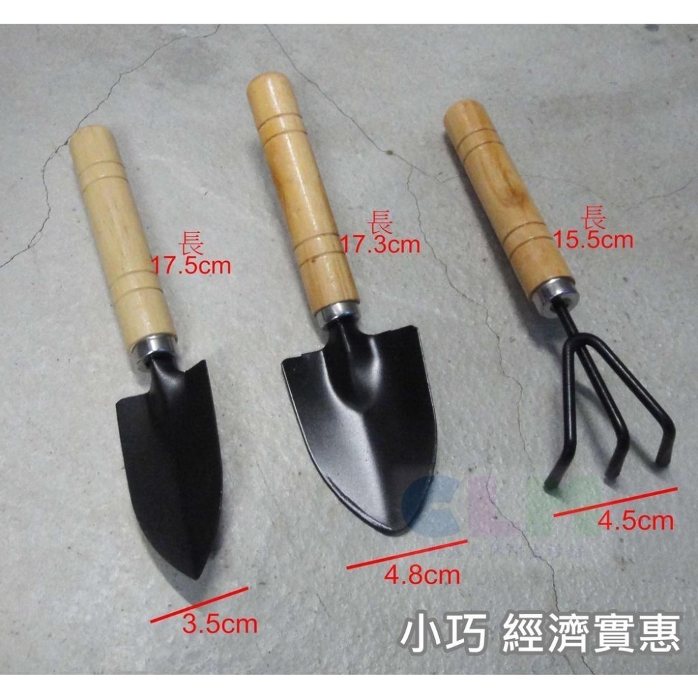 【酷露馬】迷你 居家園藝鏟 (三件組) 園藝鏟子 小花鏟 盆裁鏟 鐵鏟 多肉植物鏟 HB002-細節圖4