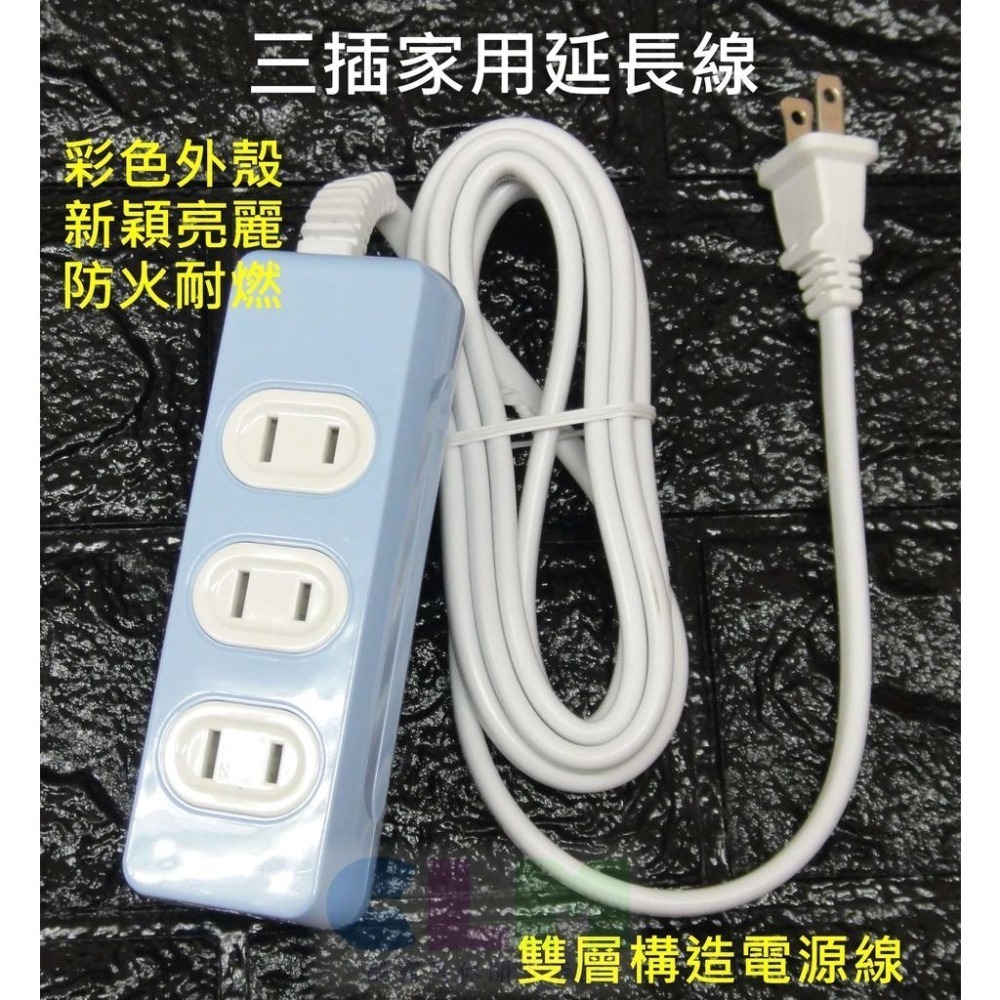 【酷露馬】(台灣製造) 安全過載保護三插家用延長線 新版安規延長線 15A 家電延長線 三插延長線 HE007-細節圖3