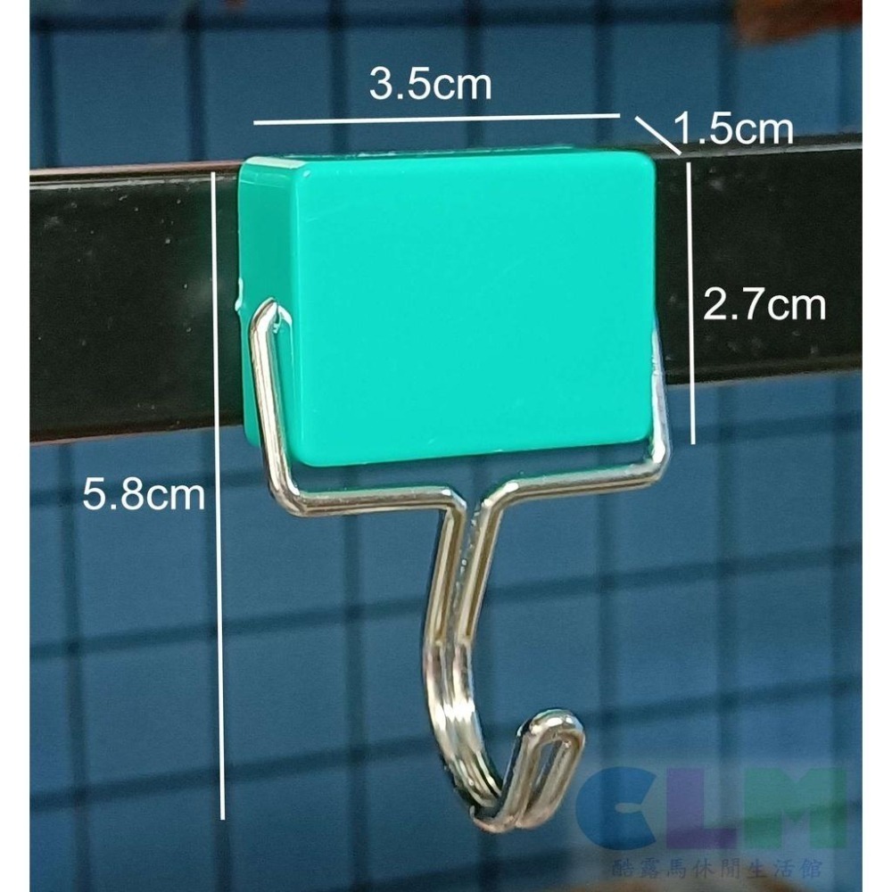 彩色磁鐵掛勾 方形磁鐵掛鉤 磁鐵勾【酷露馬】萬用掛勾 無痕掛勾 磁鐵鉤 免釘掛勾 HD017-細節圖3