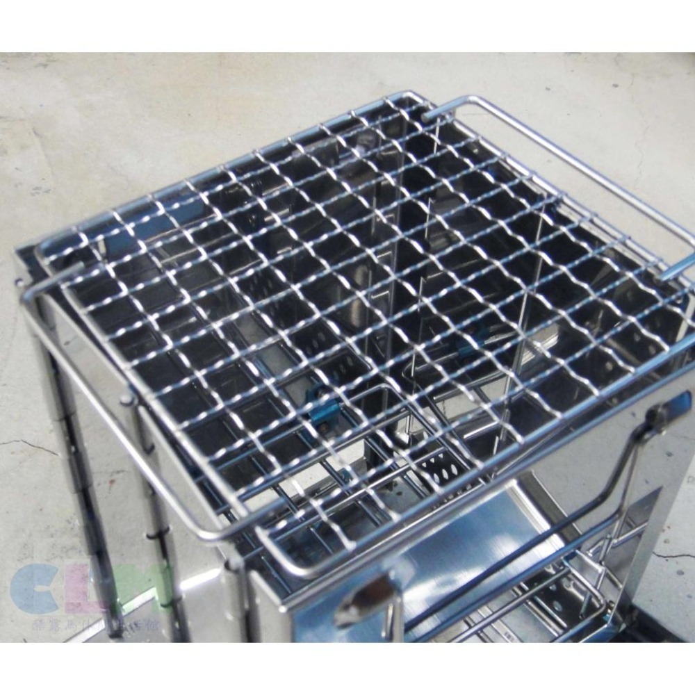 一體式 折疊不鏽鋼燒烤爐 迷你焚火台 折疊燒烤爐  烤肉爐 摺疊烤肉架 折疊柴火爐 生火爐 CK097 【酷露馬】-細節圖7