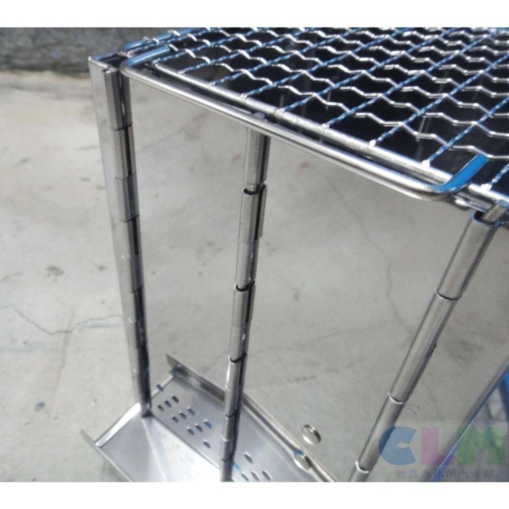 一體式 折疊不鏽鋼燒烤爐 迷你焚火台 折疊燒烤爐  烤肉爐 摺疊烤肉架 折疊柴火爐 生火爐 CK097 【酷露馬】-細節圖8