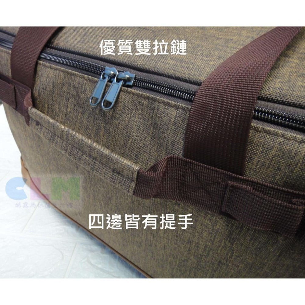 【酷露馬】(大號) 加厚露營裝備袋 衣物收納袋 行李袋 野餐提袋 野餐籃 餐具袋 露營收納袋 炊具袋 寢具袋 CP025-細節圖4