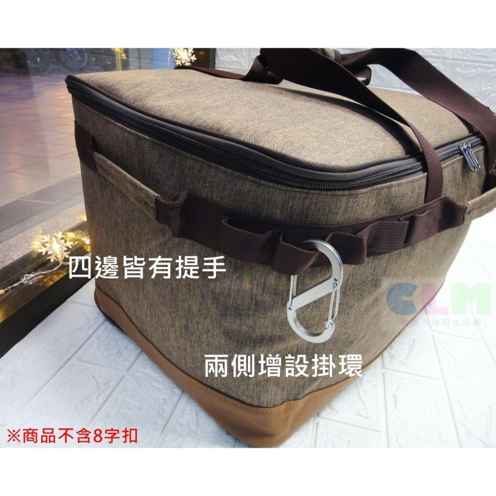 【酷露馬】(大號) 加厚露營裝備袋 衣物收納袋 行李袋 野餐提袋 野餐籃 餐具袋 露營收納袋 炊具袋 寢具袋 CP025-細節圖5