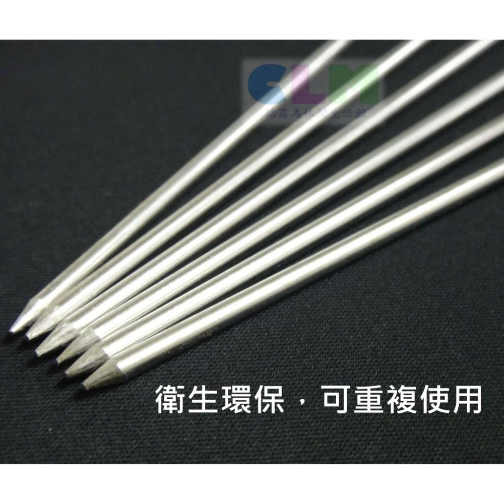 【酷露馬】正304 名仕烤針燒串-6入 不鏽鋼燒串 燒烤串 露營烤肉串 烤肉叉子 烤肉簽 SGS檢驗 CK073-細節圖3