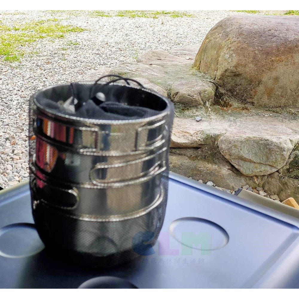 【酷露馬】露營304不鏽鋼4件套碗 (附網袋) 大號650ml 4碗組 CLS不鏽鋼碗組 摺疊碗 露營碗 鐵碗CK081-規格圖7