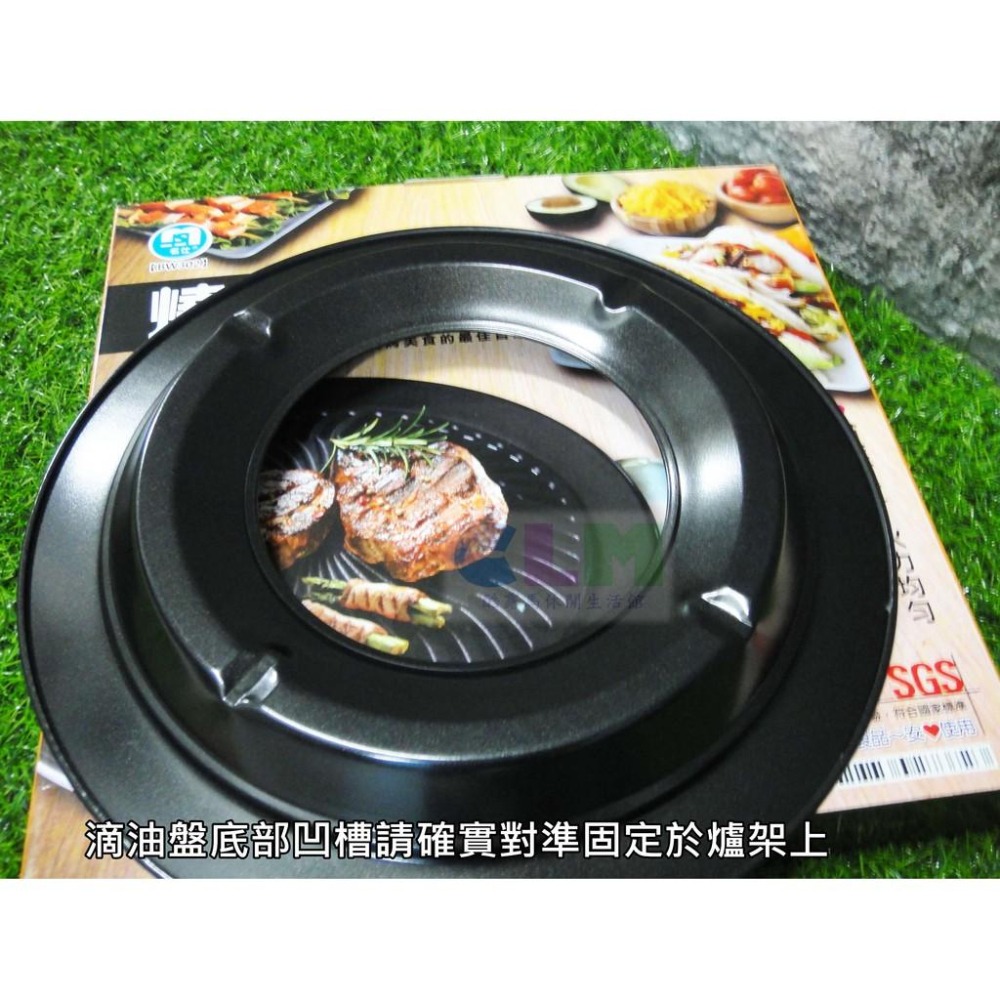 台灣製造 SGS檢驗 燒肉不沾烤盤(圓型) 不沾燒烤盤 圓形烤盤 烤肉盤 韓式燒肉 名仕BW302 CK076-細節圖5
