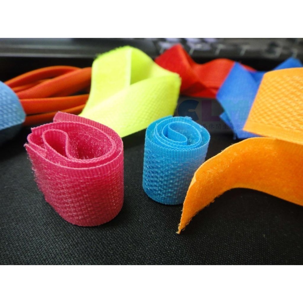 【酷露馬】彩色魔鬼粘束帶 (2x17.5cm) 理線束帶 線材整理帶 集線束帶 綁線帶 魔術粘束帶 捆綁帶 HD007-細節圖3